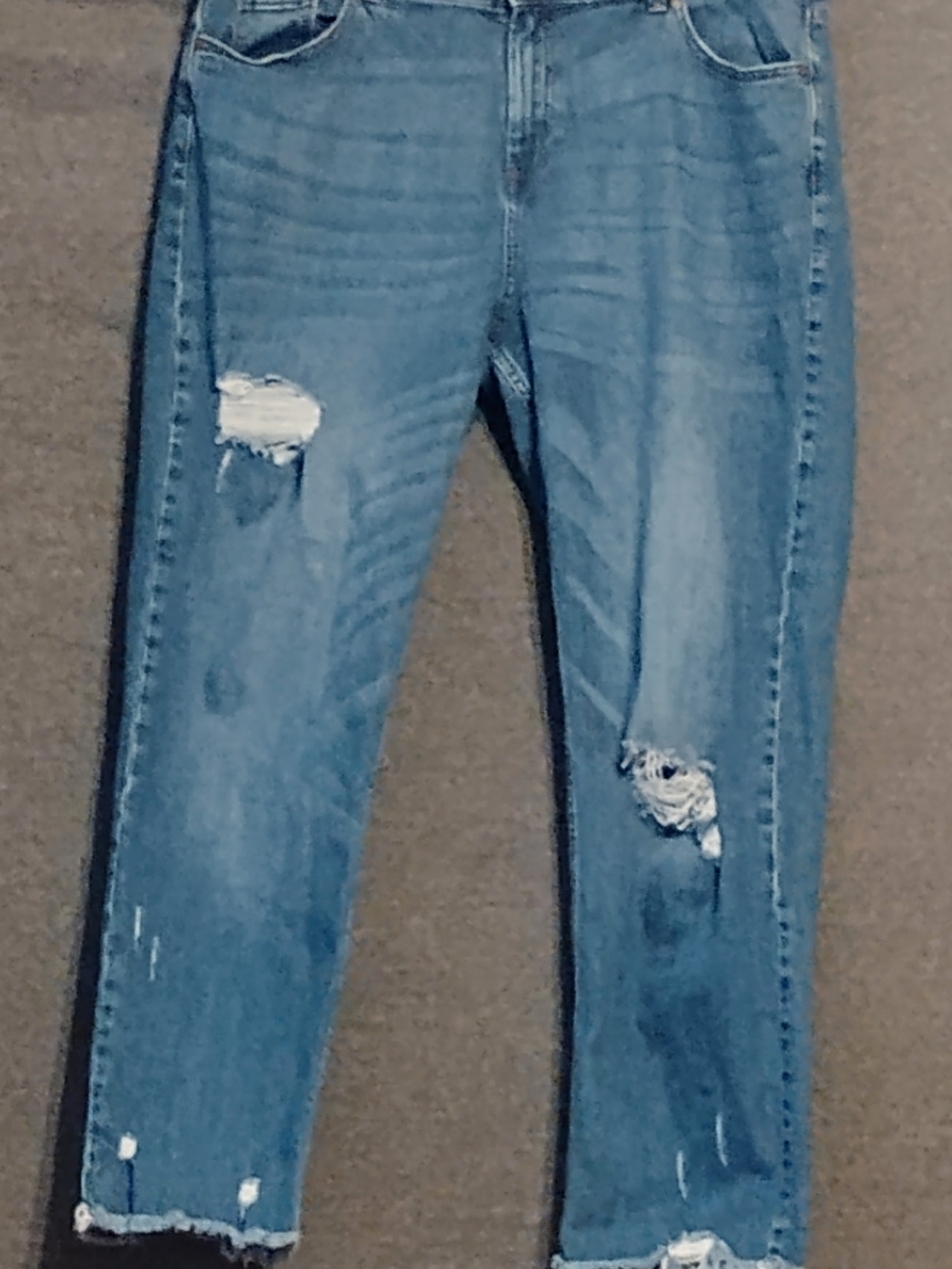 Women's Distressed Blue Denim Jeans